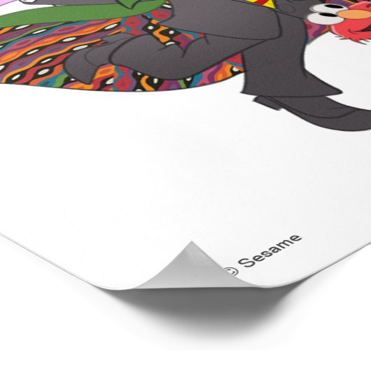 Sesamstraat Run! Tekenillustratie Poster (Hoek)