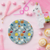 Sesamstraat Schattige Halloweenpatroon Papieren Bordje (Feest)