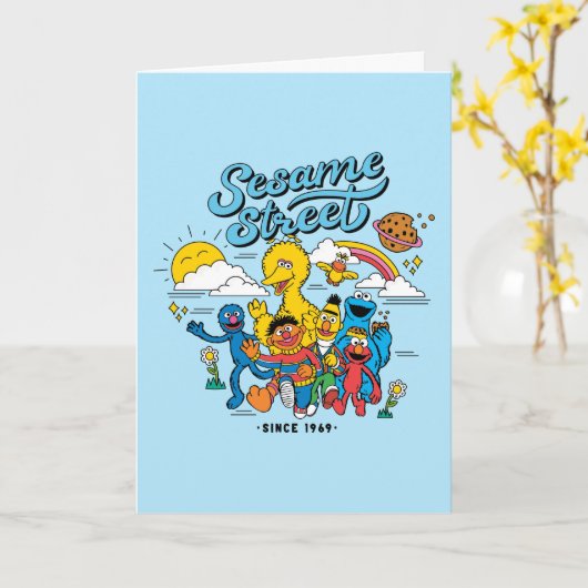Sesamstraat | Sedert 1969 Happy Birthday Kaart (Gele Bloem)