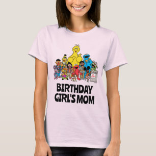 Sesamstraat   Sesame Pals Birthday Girl's Mam T-shirt