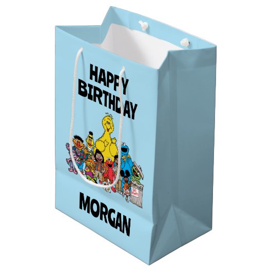 Sesamstraat | Sesame Pals Happy Birthday Medium Cadeauzakje (Voorkant Gekanteld)