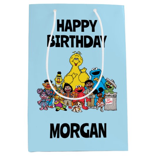 Sesamstraat | Sesame Pals Happy Birthday Medium Cadeauzakje (Voorkant)