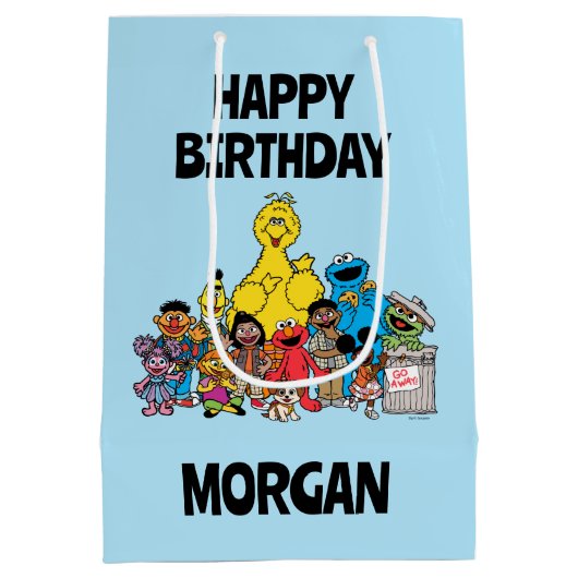 Sesamstraat | Sesame Pals Happy Birthday Medium Cadeauzakje (Achterkant)
