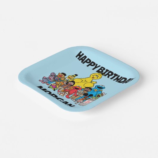 Sesamstraat | Sesame Pals Happy Birthday Papieren Bordje (Gebogen)