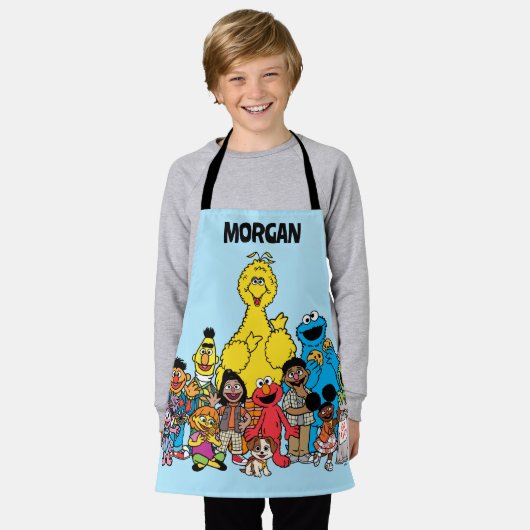 Sesamstraat | Sesamobjecten Jouw naam toevoegen Schort (Gedragen)