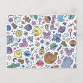 Sesamstraat | Sesampals Doodle Patroon Briefkaart (Voorkant)