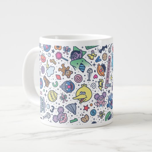 Sesamstraat | Sesampals Doodle Patroon Grote Koffiekop (Links)