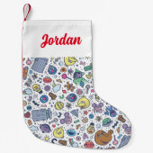 Sesamstraat | Sesampals Doodle Patroon Kleine Kerstsok (Voorkant)