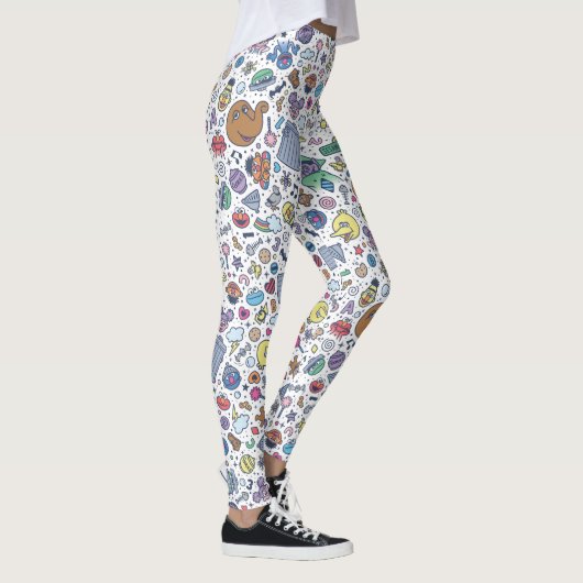 Sesamstraat | Sesampals Doodle Patroon Leggings (Rechts)