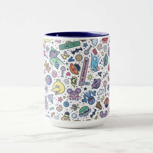 Sesamstraat | Sesampals Doodle Patroon Mok (Midden)