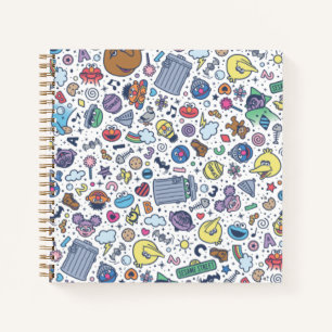 Sesamstraat   Sesampals Doodle Patroon Notitieboek