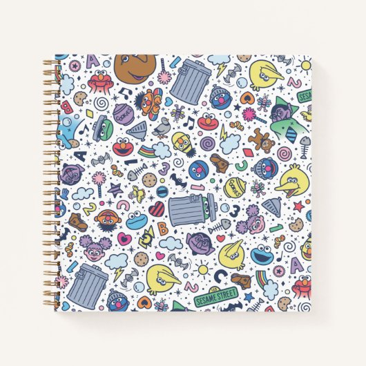 Sesamstraat | Sesampals Doodle Patroon Notitieboek (Voorkant)
