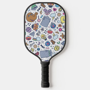 Sesamstraat Sesampals Doodle Patroon Pickleball Paddle