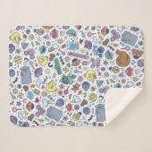 Sesamstraat | Sesampals Doodle Patroon Sherpa Deken (Voorkant (horizontaal))