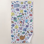 Sesamstraat | Sesampals Doodle Patroon Strandlaken (Voorkant)