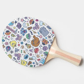 Sesamstraat | Sesampals Doodle Patroon Tafeltennisbatje (Zijkant)