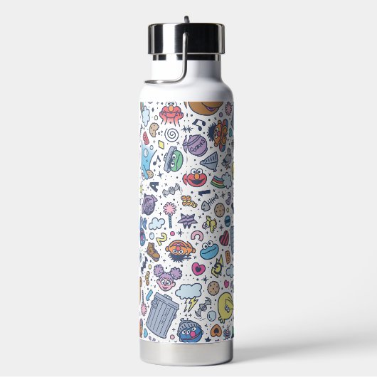Sesamstraat | Sesampals Doodle Patroon Waterfles (Rechts)