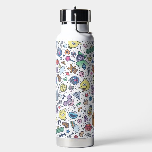 Sesamstraat | Sesampals Doodle Patroon Waterfles (Links)
