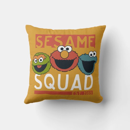 Sesamstraat - Sesamplein Kussen (Achterkant)