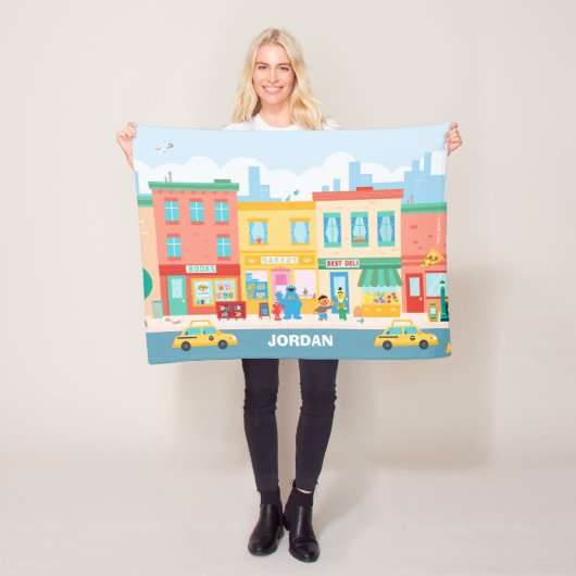 Sesamstraat | Sesamstraat Scene Fleece Deken (In situ)