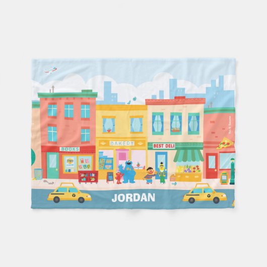 Sesamstraat | Sesamstraat Scene Fleece Deken (Voorkant (Horizontaal))