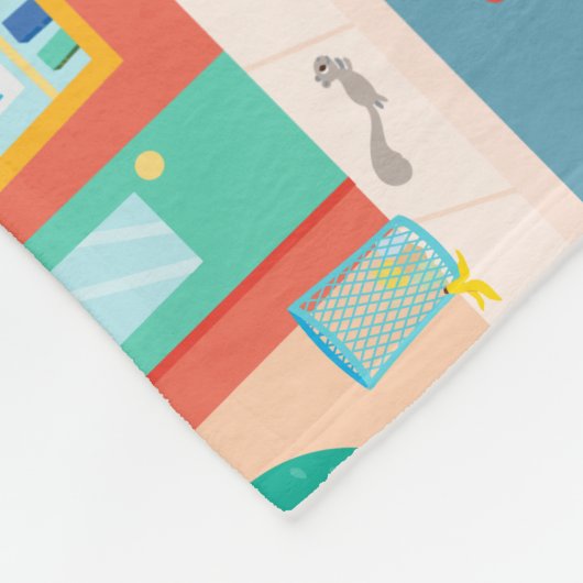 Sesamstraat | Sesamstraat Scene Fleece Deken (Hoek)