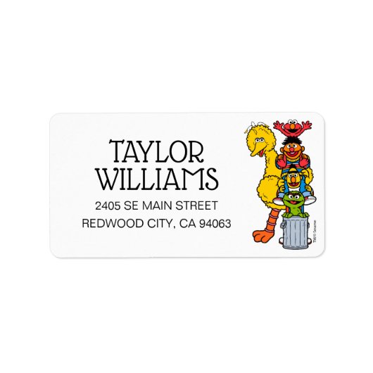 Sesamstraat | Sesamstraat Vrienden Pose Etiket (Voorkant)