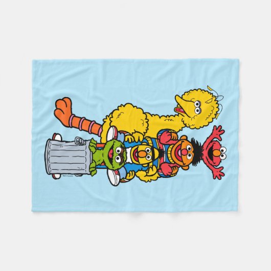 Sesamstraat | Sesamstraat Vrienden Pose Fleece Deken (Voorkant (Horizontaal))