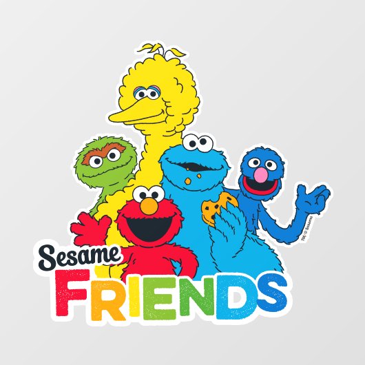 Sesamstraat | Sesamvrienden Raamsticker (Vel)