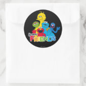 Sesamstraat | Sesamvrienden Ronde Sticker (Tas)