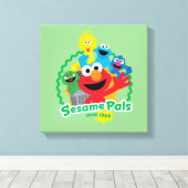 Sesamstraat | Sesamvrienden sinds 1969 Canvas Afdruk (Insitu (Houten vloer))