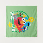 Sesamstraat | Sesamvrienden sinds 1969 Wandkleed (Voorkant (horizontaal))