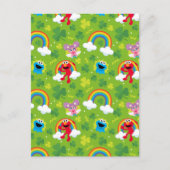 Sesamstraat Shamrock en Rainbow Pattern Briefkaart (Voorkant)