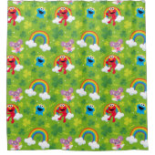 Sesamstraat Shamrock en Rainbow Pattern Douchegordijn (Voorkant)