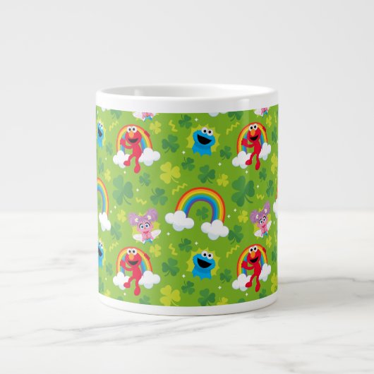 Sesamstraat Shamrock en Rainbow Pattern Grote Koffiekop (Voorkant)