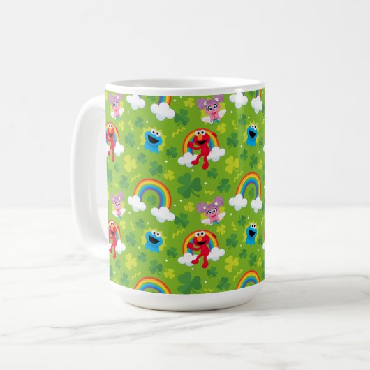 Sesamstraat Shamrock en Rainbow Pattern Koffiemok (Voorkant links)