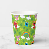 Sesamstraat Shamrock en Rainbow Pattern Papieren Bekers (Voorkant)