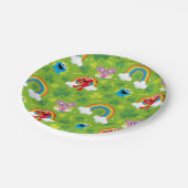Sesamstraat Shamrock en Rainbow Pattern Papieren Bordje (Gekanteld)
