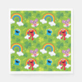 Sesamstraat Shamrock en Rainbow Pattern Servet (Voorkant)