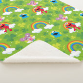 Sesamstraat Shamrock en Rainbow Pattern Sherpa Deken (3/4)