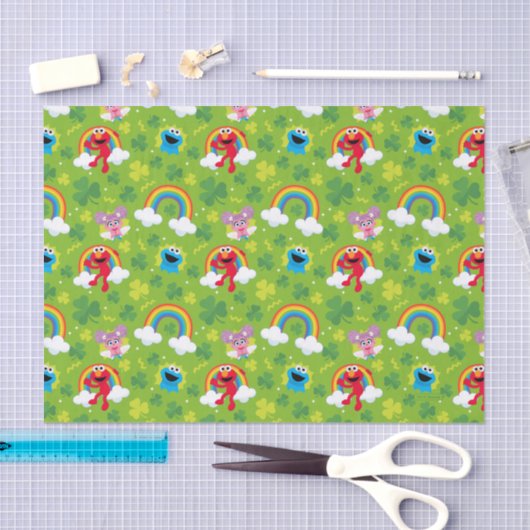 Sesamstraat Shamrock en Rainbow Pattern Tissuepapier (Craft)