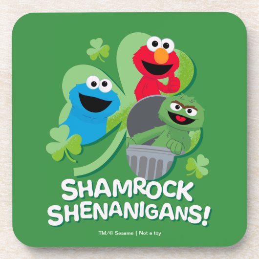 Sesamstraat | Shamrock Shenanigans! Bier Onderzetter (Voorkant)