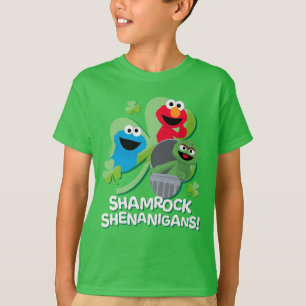 Sesamstraat Shamrock Shenanigans! T-shirt
