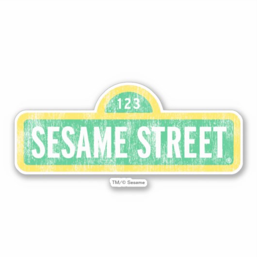 Sesamstraat Sign Sticker (Voorkant)