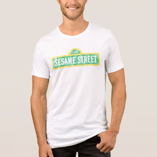 Sesamstraat Sign Tri-Blend Shirt (Voorkant)