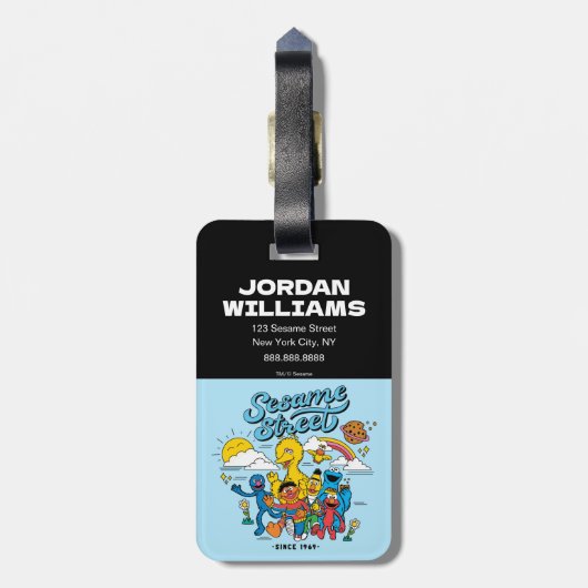 Sesamstraat | Sinds 1969 Bagagelabel (Achterkant verticaal)