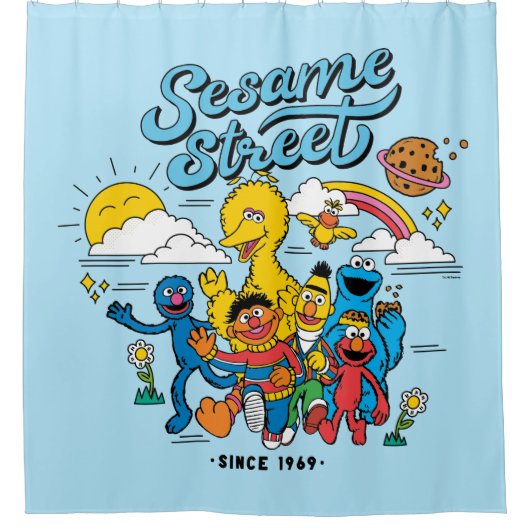 Sesamstraat | Sinds 1969 Douchegordijn (Voorkant)