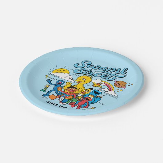 Sesamstraat | Sinds 1969 Papieren Bordje (Gekanteld)