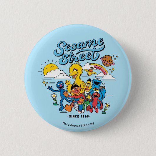 Sesamstraat | Sinds 1969 Ronde Button 5,7 Cm (Voorkant)