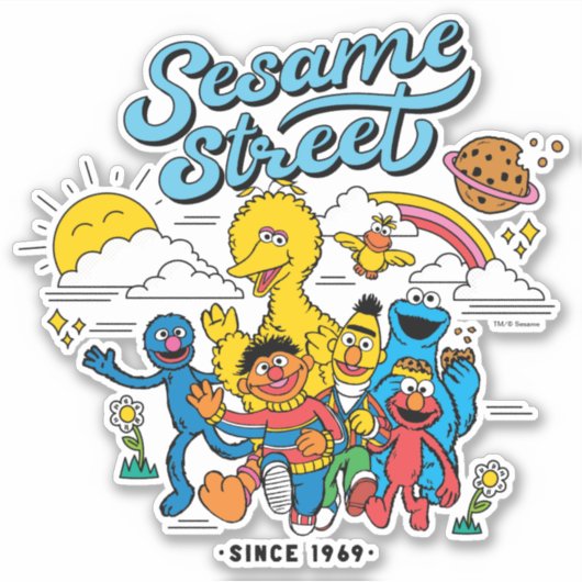 Sesamstraat | Sinds 1969 Sticker (Voorkant)